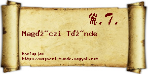 Magóczi Tünde névjegykártya